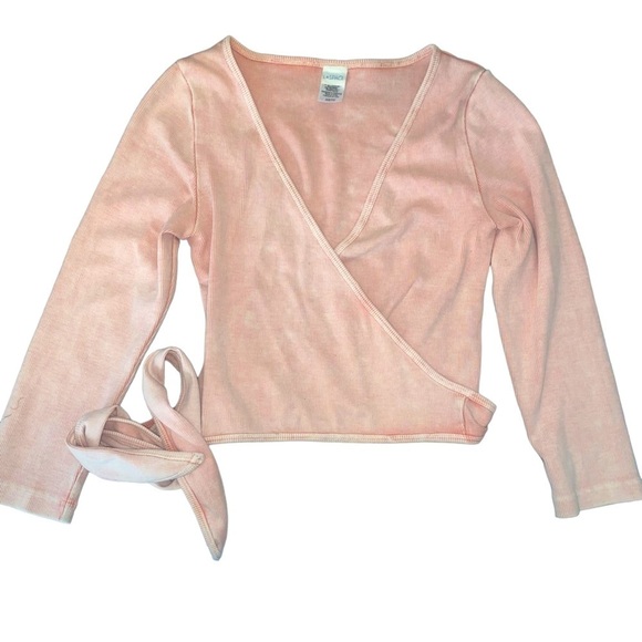 L*SPACE Camilla Wrap Dusty Pink Primrose Top Size XS - Picture 6 of 14